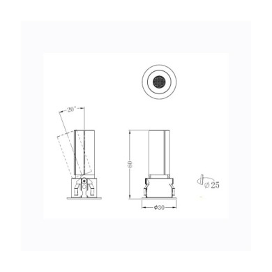 ΣΠΟΤ ΦΩΤΙΣΤΙΚΟ ΧΩΝΕΥΤΟ-ΚΩΔ. OGIO-25-D